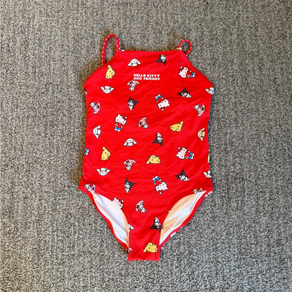 Zara Kids Hello Kitty One Piece Swimsuit - Red 8T